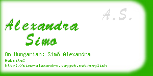 alexandra simo business card